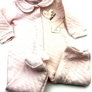 Chickpea Organic One piece Size 6/9m Girls Little Love Footed Feet Collared